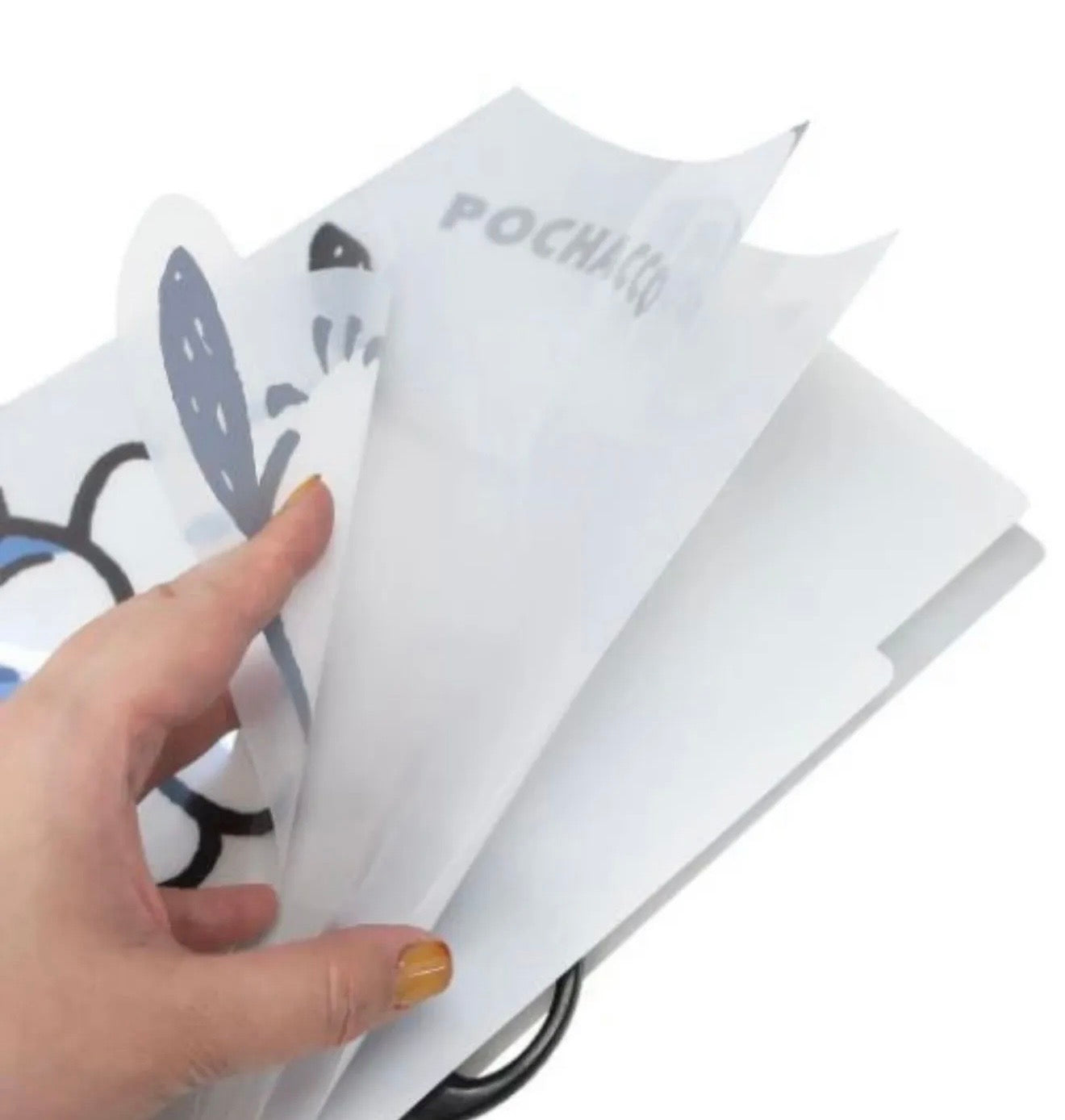 Authentic 2022 Sanrio Kamio Pochacco Die-Cut Pocket 3-Index Document Holder - Brand New with Tags